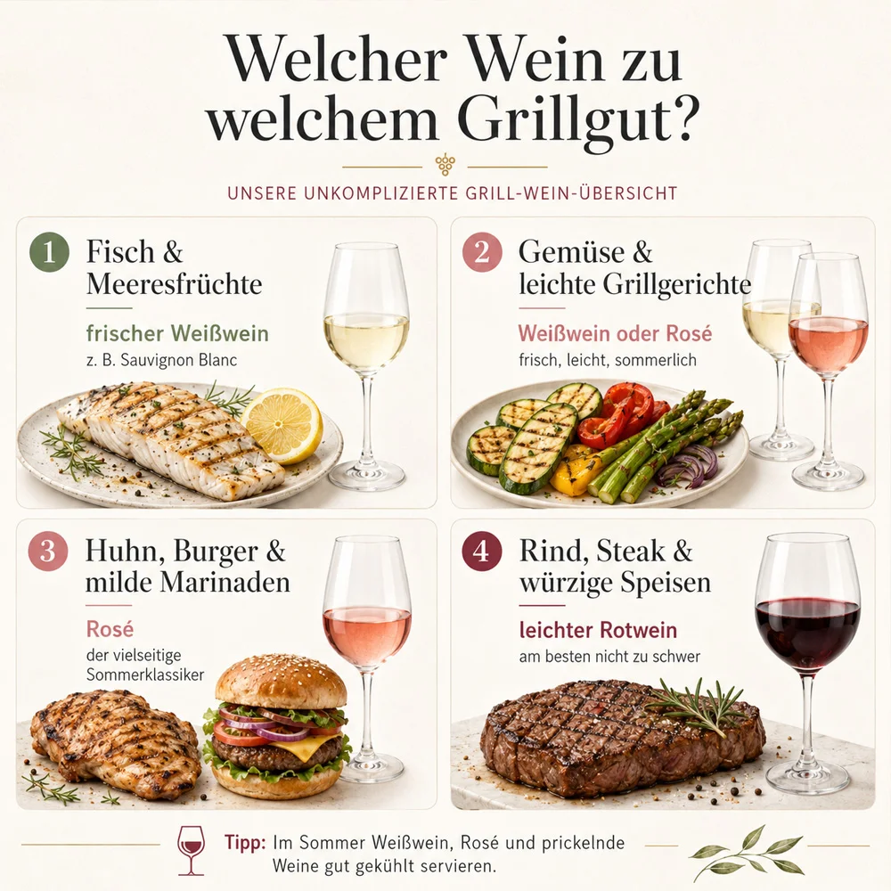 Welcher Wein passt zu welchem Grillgut