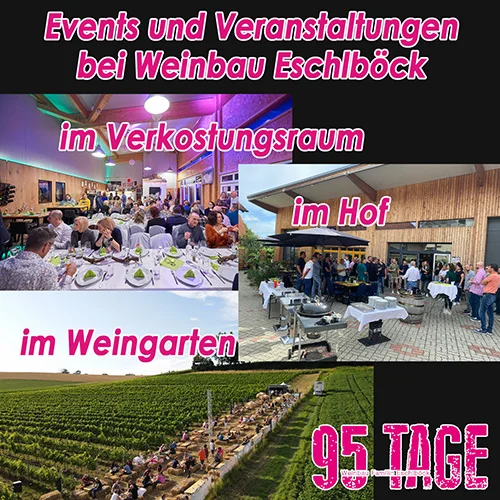 Veranstaltungen und Events am Hof, im Verkostungsraum oder im Weingartn von Weinbau Eschlböck 