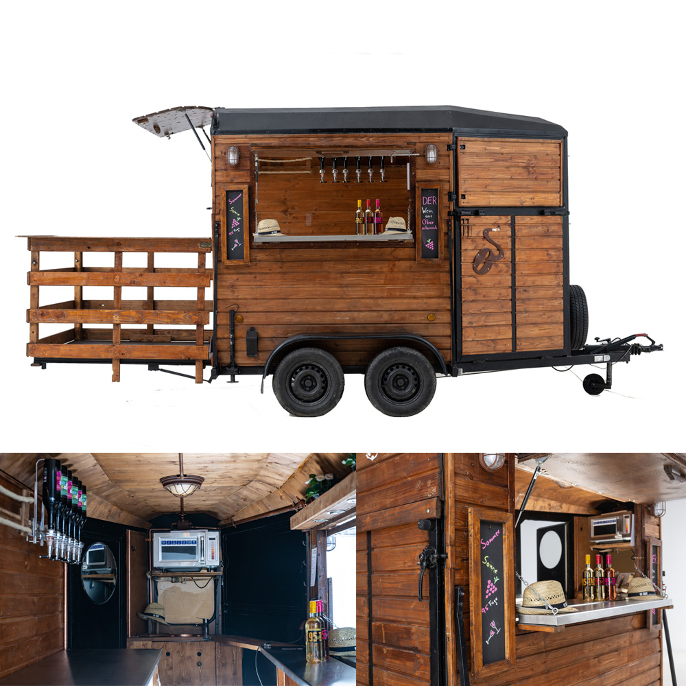 Mobile Bar mit optimaler Ausstattung für Feste und Events 