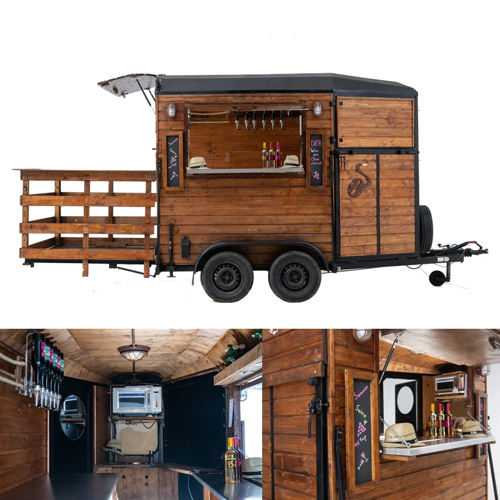 Innenansicht des mobilen Barwagens mit professioneller Ausstattung für Events